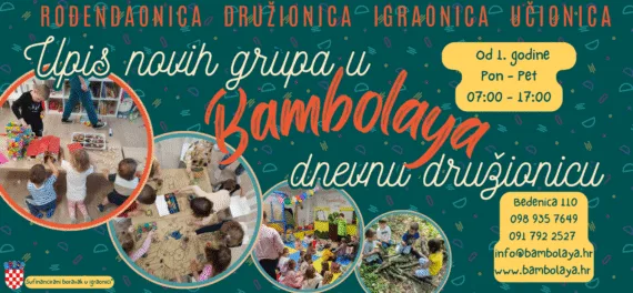 Upisi novih grupa u Bambolaya družionicu